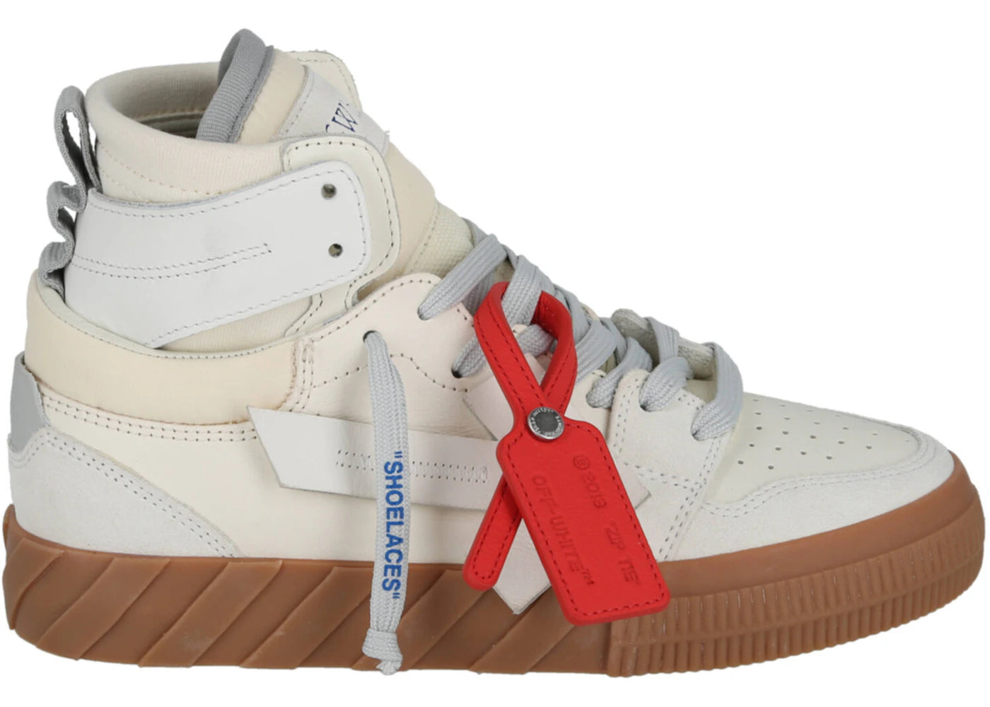 OFF-WHITE Floating Arrow High-Top Sneaker White Cream