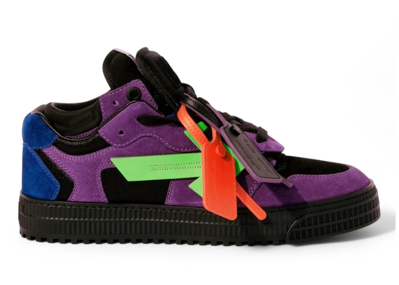 OFF-WHITE Floating Arrow Purple Neon Green Navy Blue