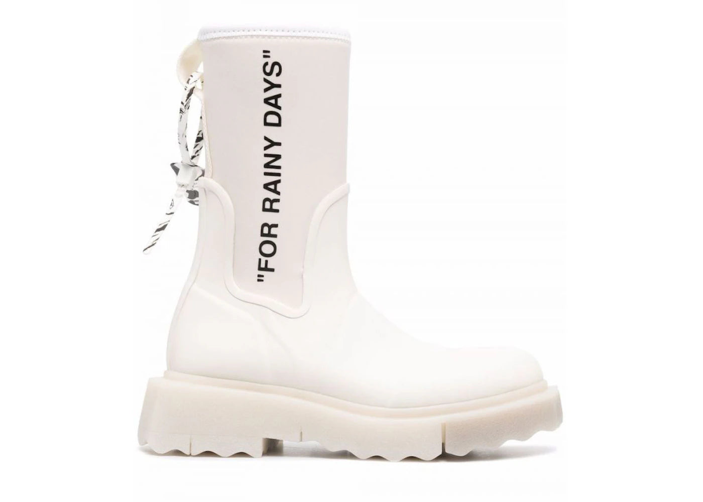 OFF-WHITE "For Rainy Days" Rain Boots White (Women's)