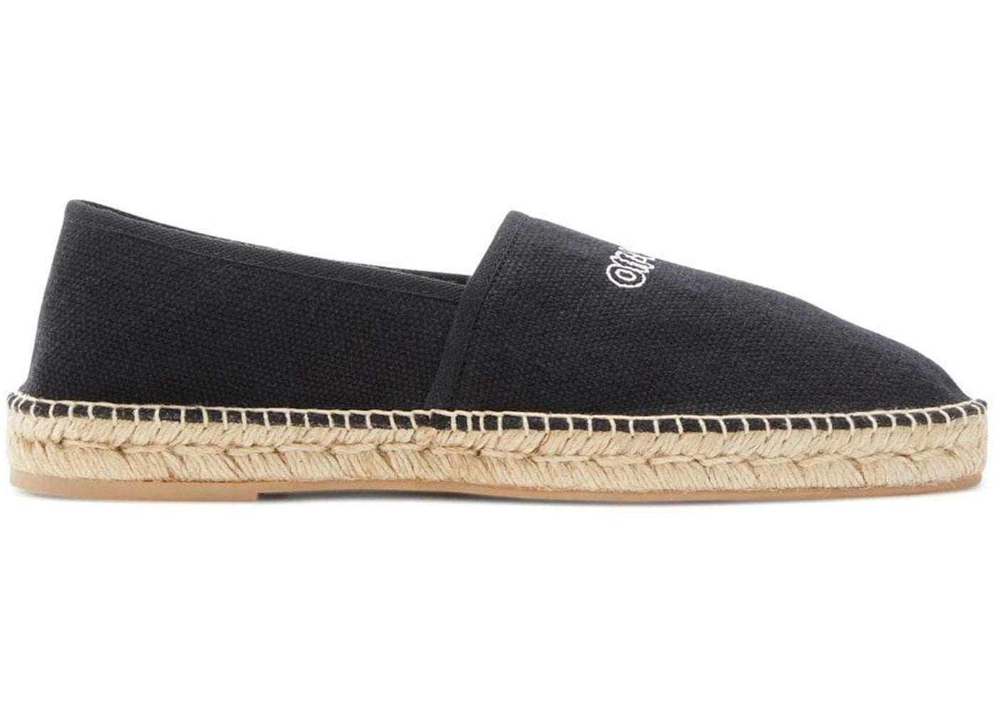 OFF-WHITE Logo Canvas Espadrilles Black
