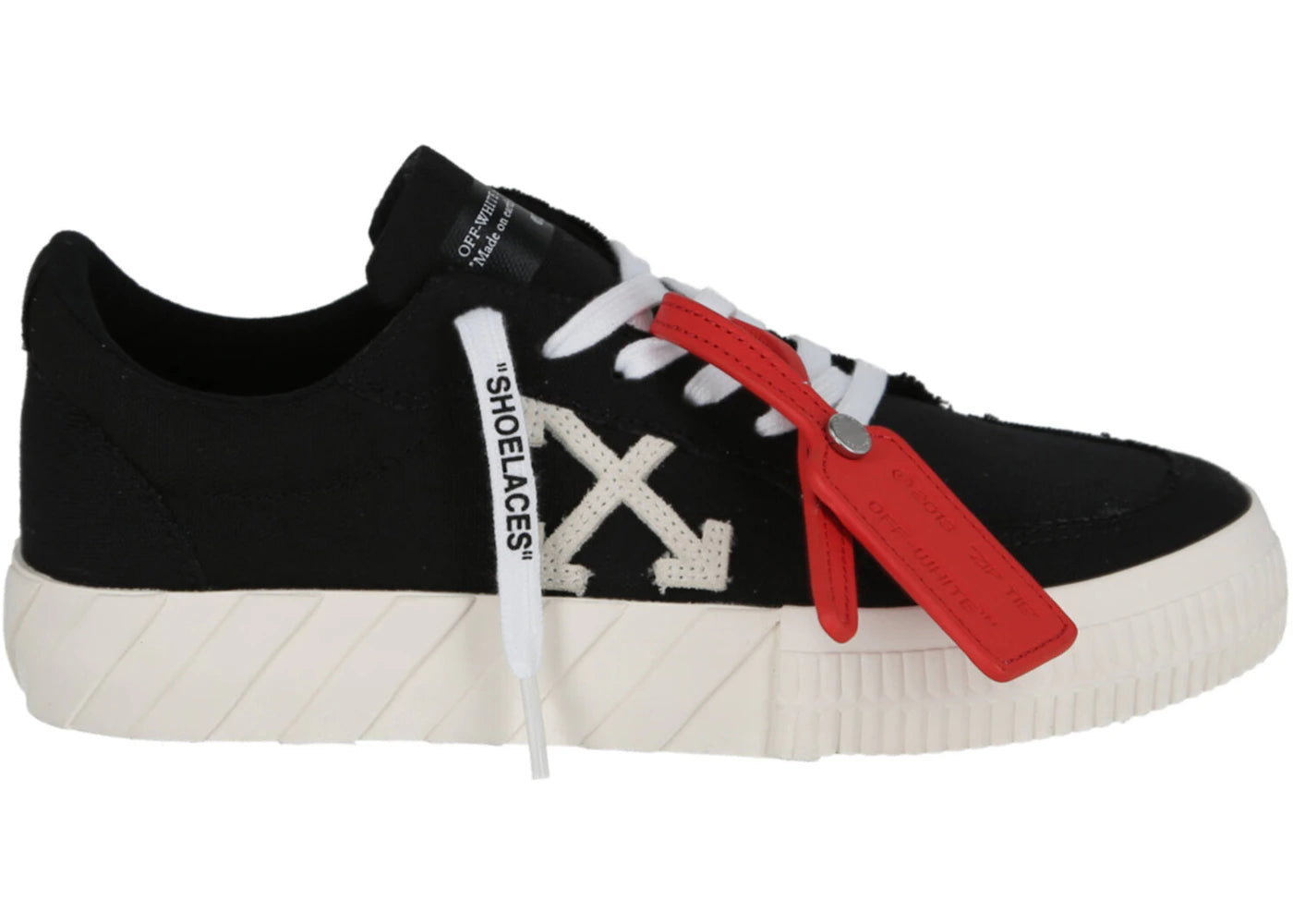 OFF-WHITE Low Vulcanized Canvas Sneaker Black White (Women's)