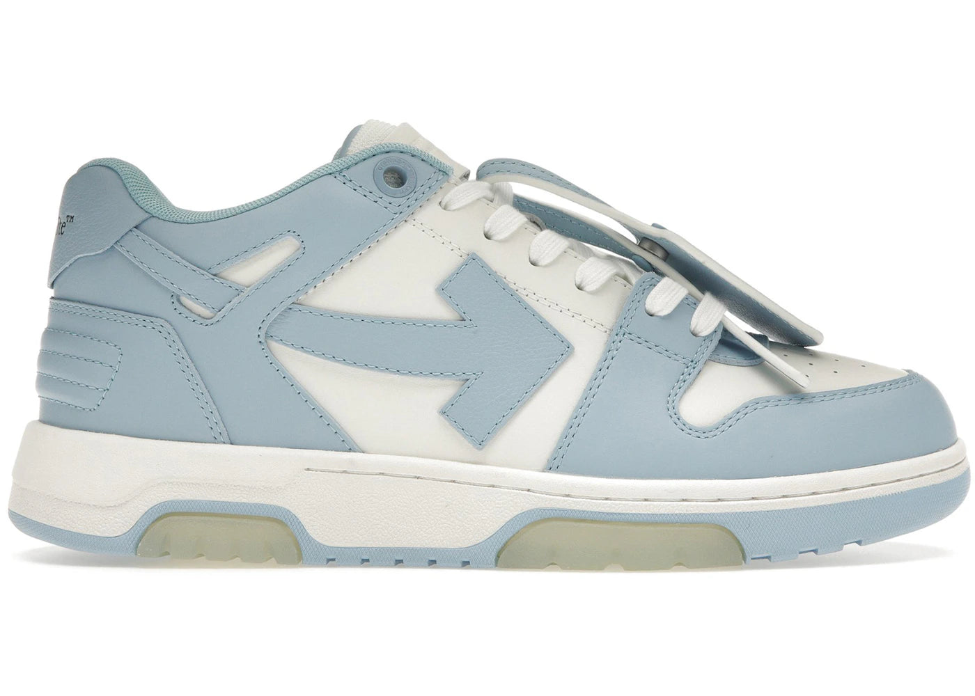 OFF-WHITE OOO Low Out Of Office Calf Leather White Light Blue