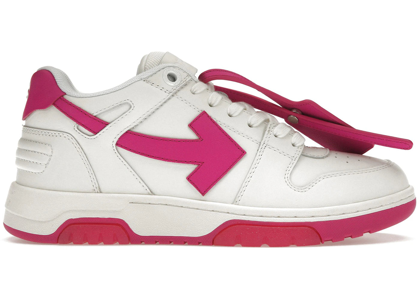 OFF-WHITE Out Of Office Calf Leather White Fuchsia (Women's)
