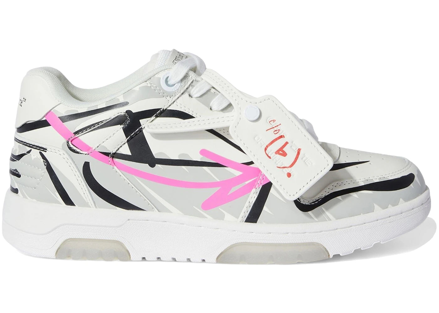 OFF-WHITE Out Of Office OOO Low Tops BSTROY Grey Pink (Women's)