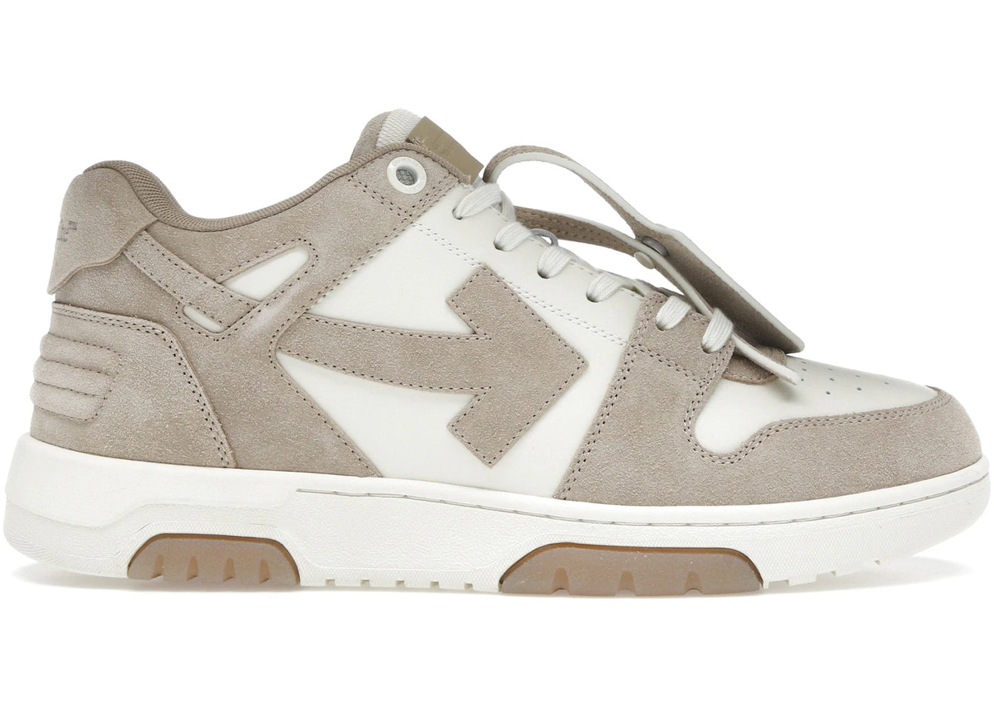 OFF-WHITE Out Of Office OOO Low Tops Beige Natural Suede