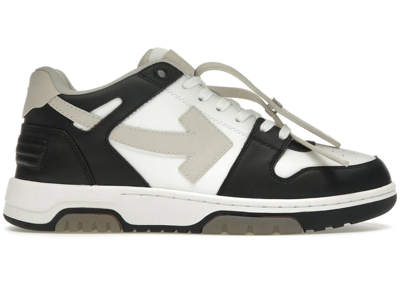 OFF-WHITE Out Of Office OOO Low Tops Black Beige