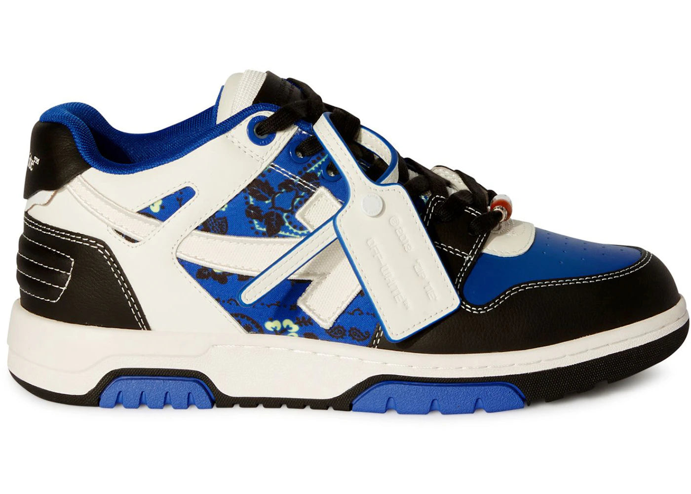 OFF-WHITE Out Of Office "OOO" Low Tops Blue Bandana