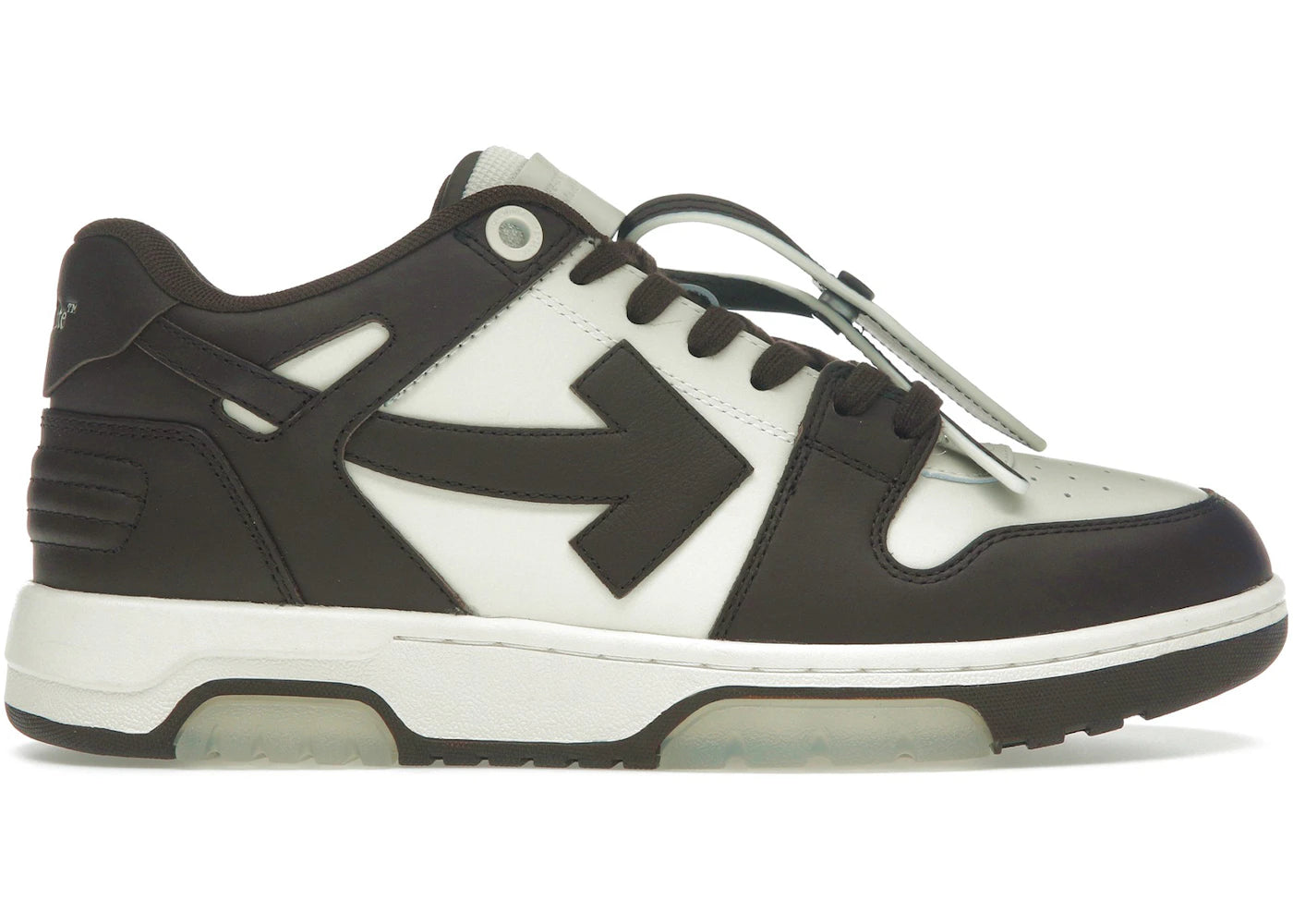 OFF-WHITE Out Of Office "OOO" Low Tops Chocolate Cream