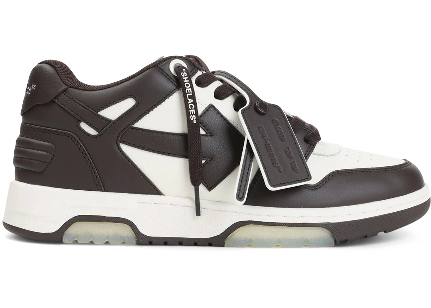 OFF-WHITE Out Of Office OOO Low Tops Chocolate White