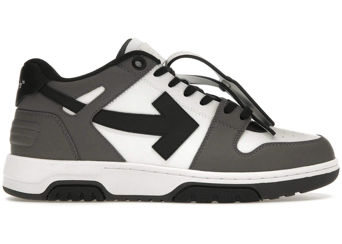 OFF-WHITE Out Of Office OOO Low Tops Dark Gray Black