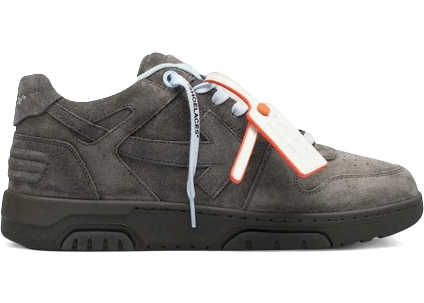 OFF-WHITE Out Of Office OOO Low Tops Dark Grey Pale Blue