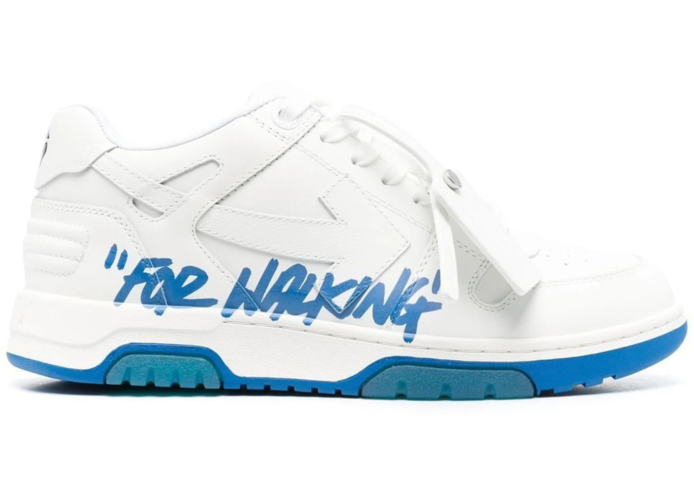 OFF-WHITE Out Of Office OOO Low Tops For Walking White Royal Blue