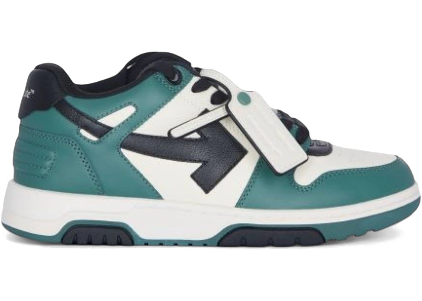 OFF-WHITE Out Of Office OOO Low Tops Green Black Cream