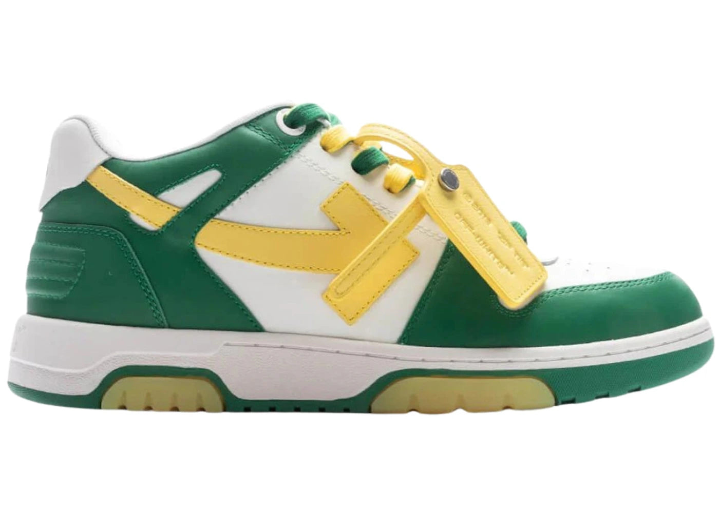 OFF-WHITE Out Of Office OOO Low Tops Green Yellow