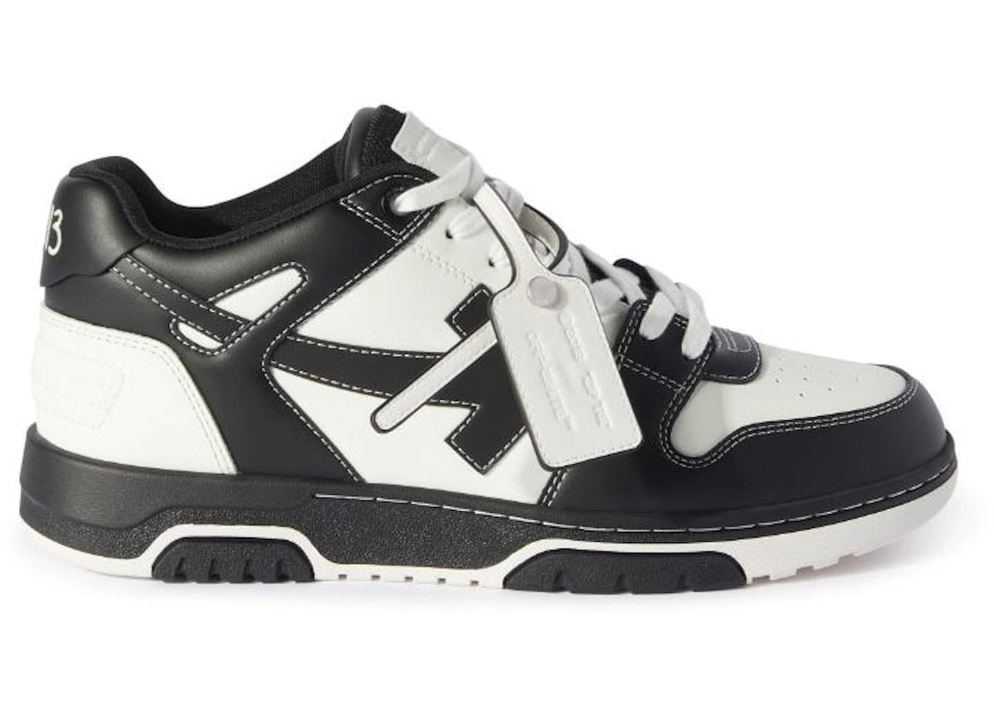 OFF-WHITE Out Of Office OOO Low Tops Logic Logo Black White