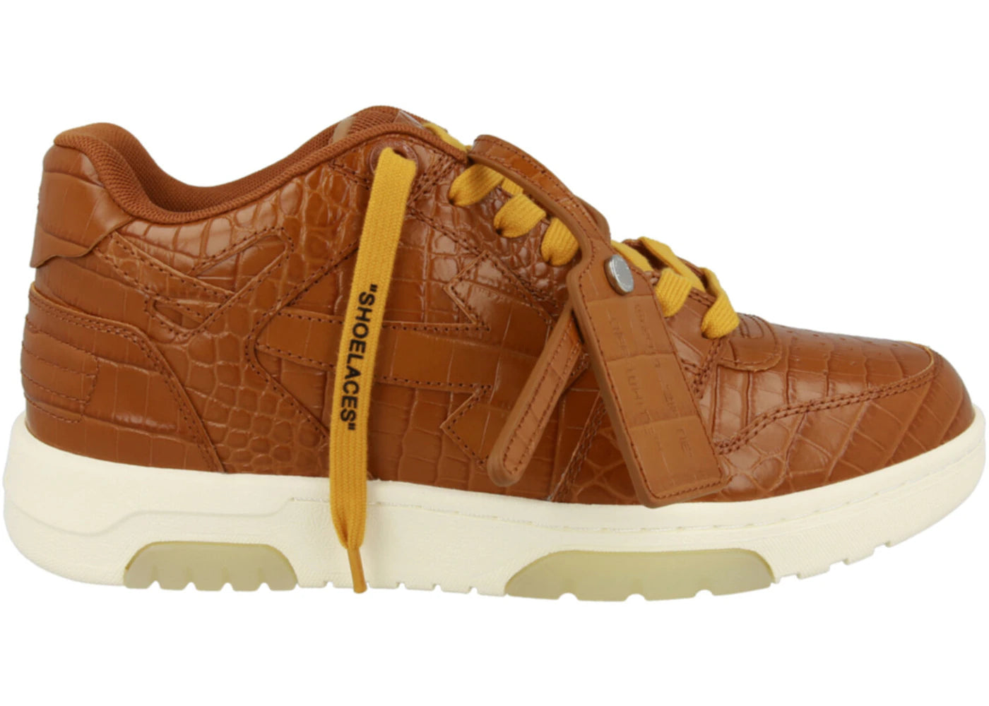 OFF-WHITE Out Of Office OOO Low Tops Orange Croc