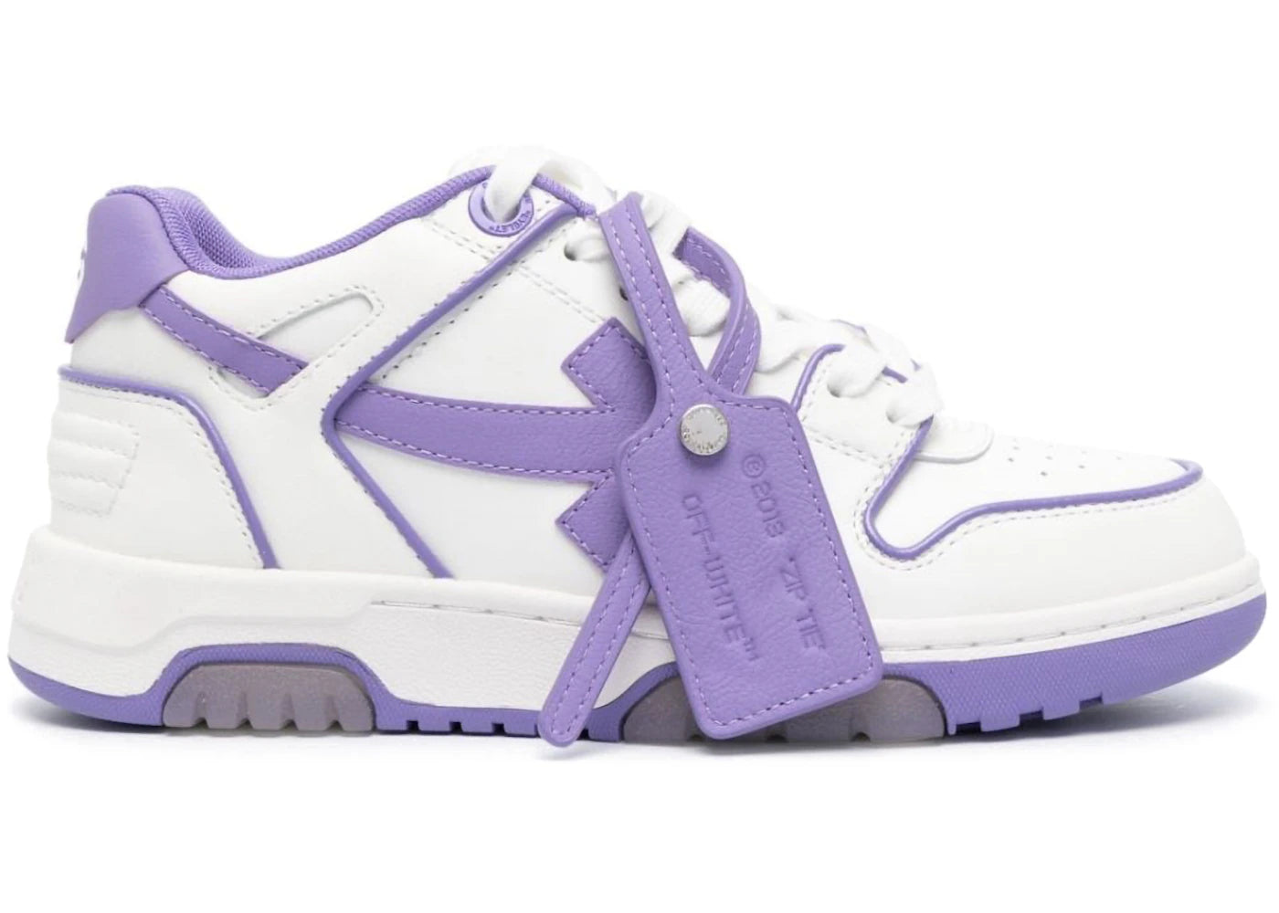 OFF-WHITE Out Of Office OOO Low Tops Outlined White Lilac Purple (Women's)