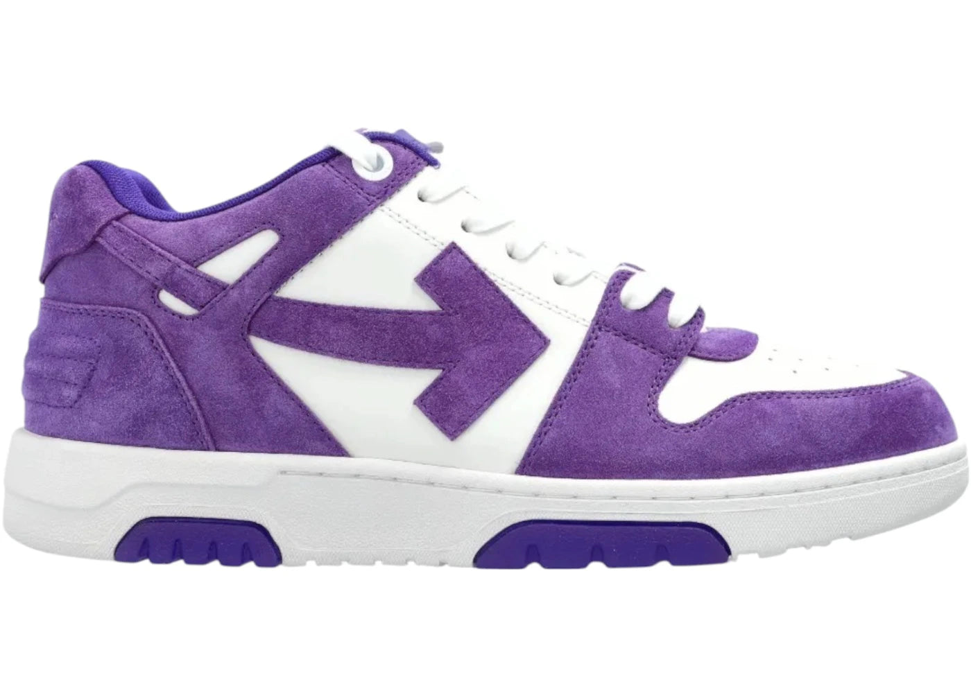 OFF-WHITE Out Of Office OOO Low Tops Purple Suede