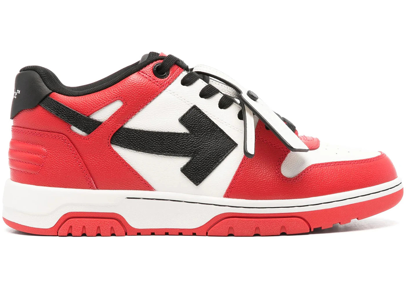 OFF-WHITE Out Of Office OOO Low Tops Red Black White (Red Sole)