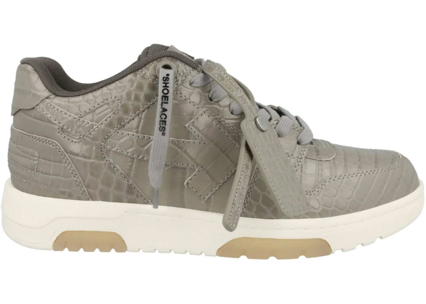 OFF-WHITE Out Of Office OOO Low Tops Sand Croc