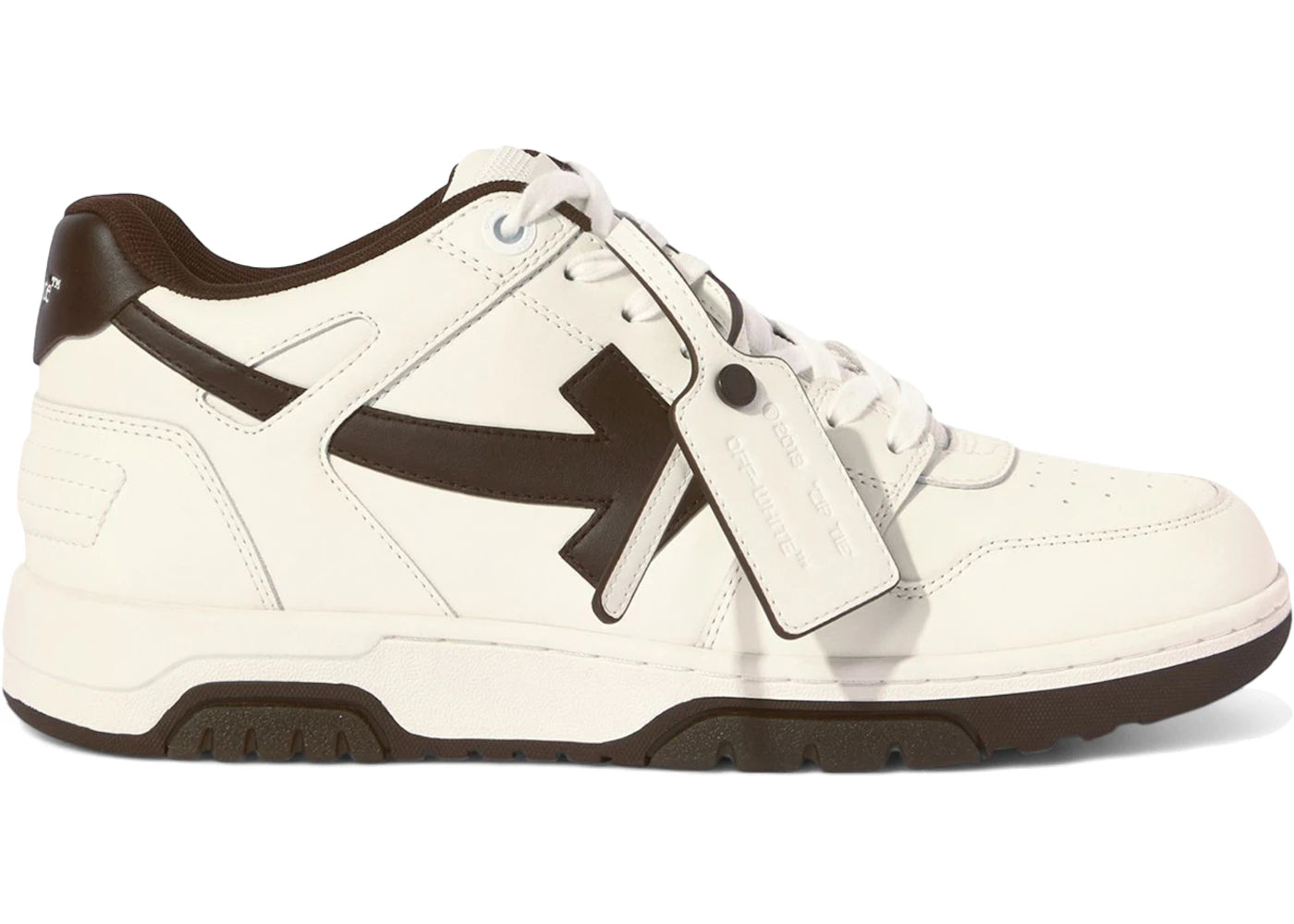 OFF-WHITE Out Of Office "OOO" Low Tops White Chocolate