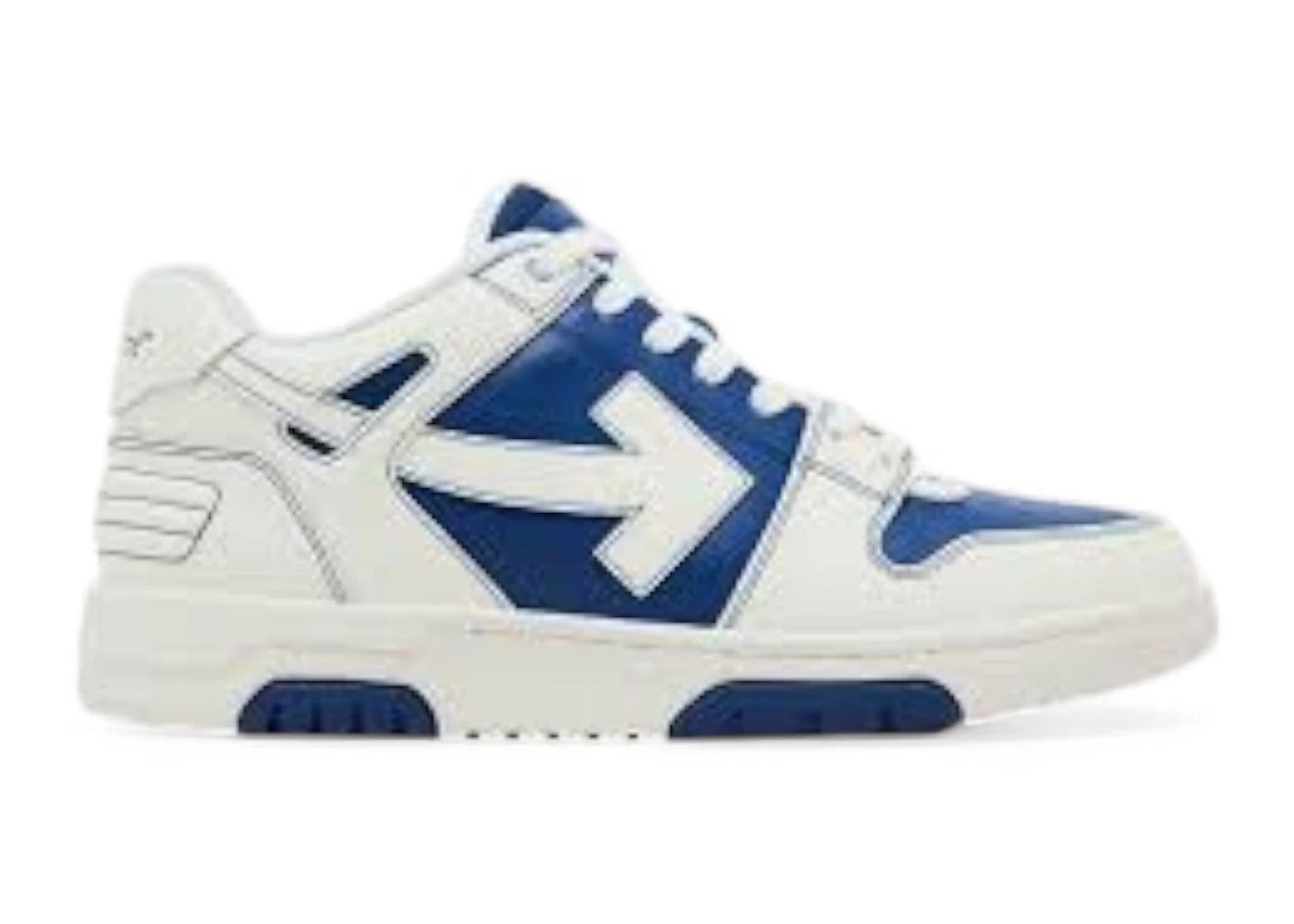OFF-WHITE Out Of Office OOO Low Tops White Dark Blue