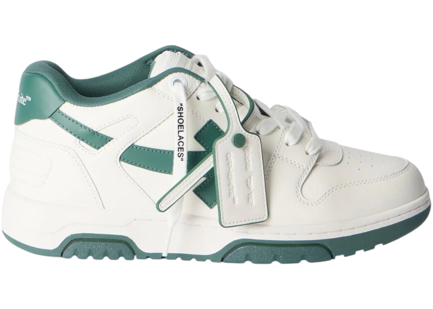 OFF-WHITE Out Of Office OOO Low Tops White Green FW25