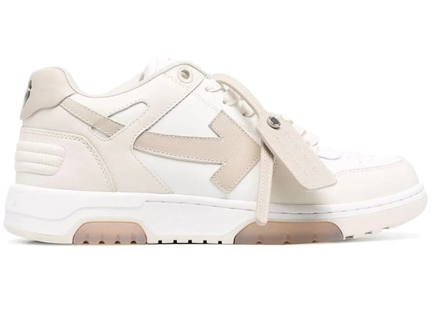 OFF-WHITE Out Of Office OOO Low Tops White Light Beige