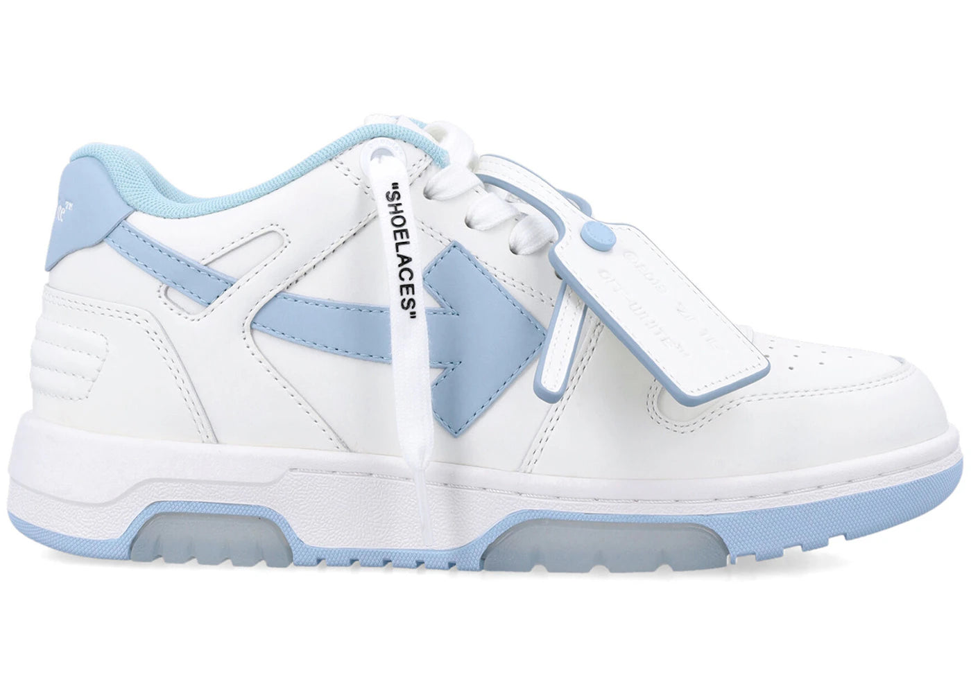 OFF-WHITE Out Of Office OOO Low Tops White Light Blue (Women's)