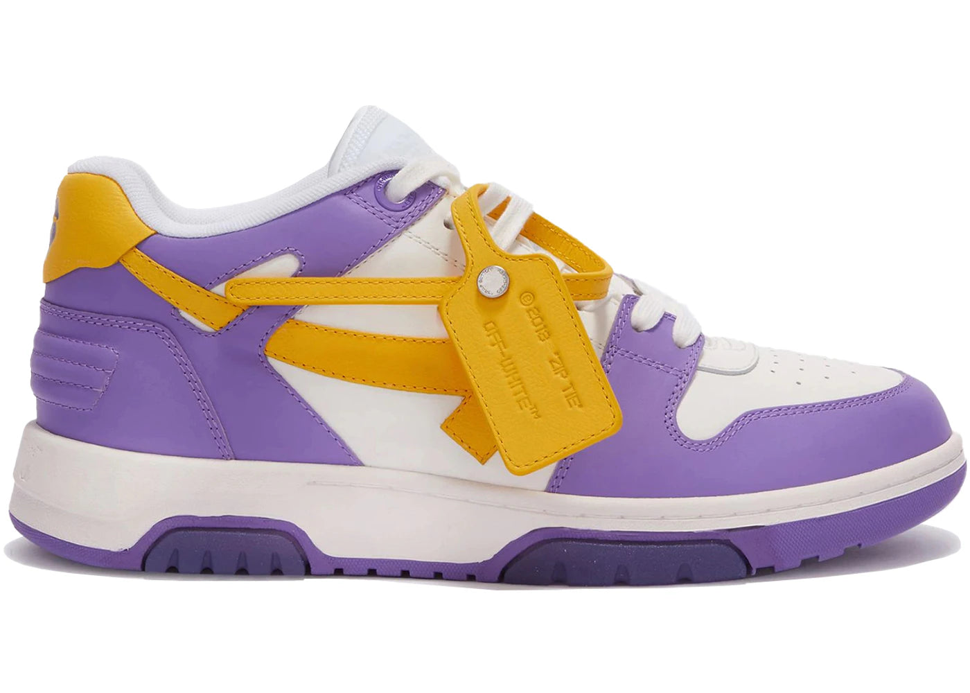 OFF-WHITE Out Of Office OOO Low Tops White Purple Yellow (Women's)
