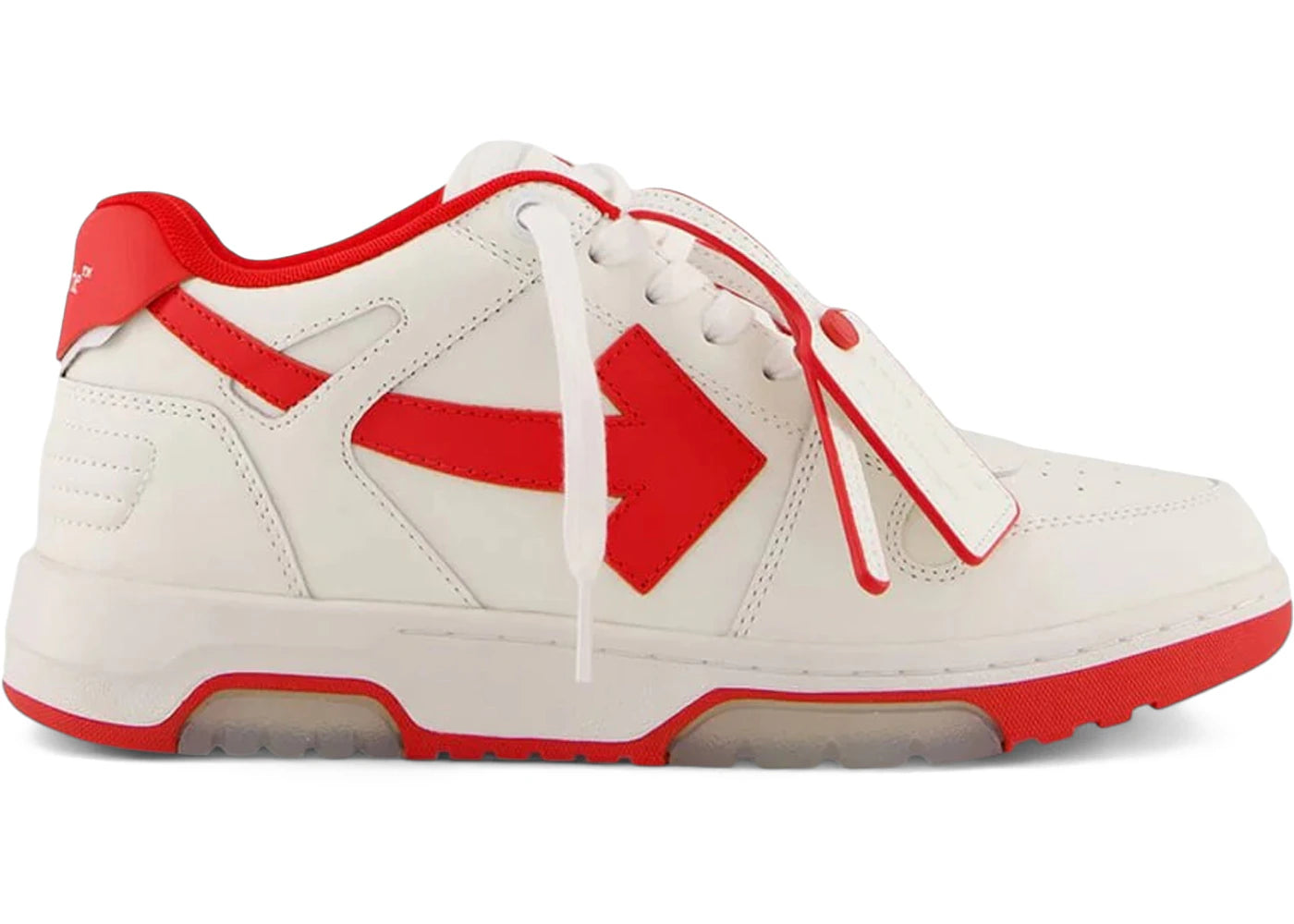 OFF-WHITE Out Of Office "OOO" Low Tops White Red (2024)
