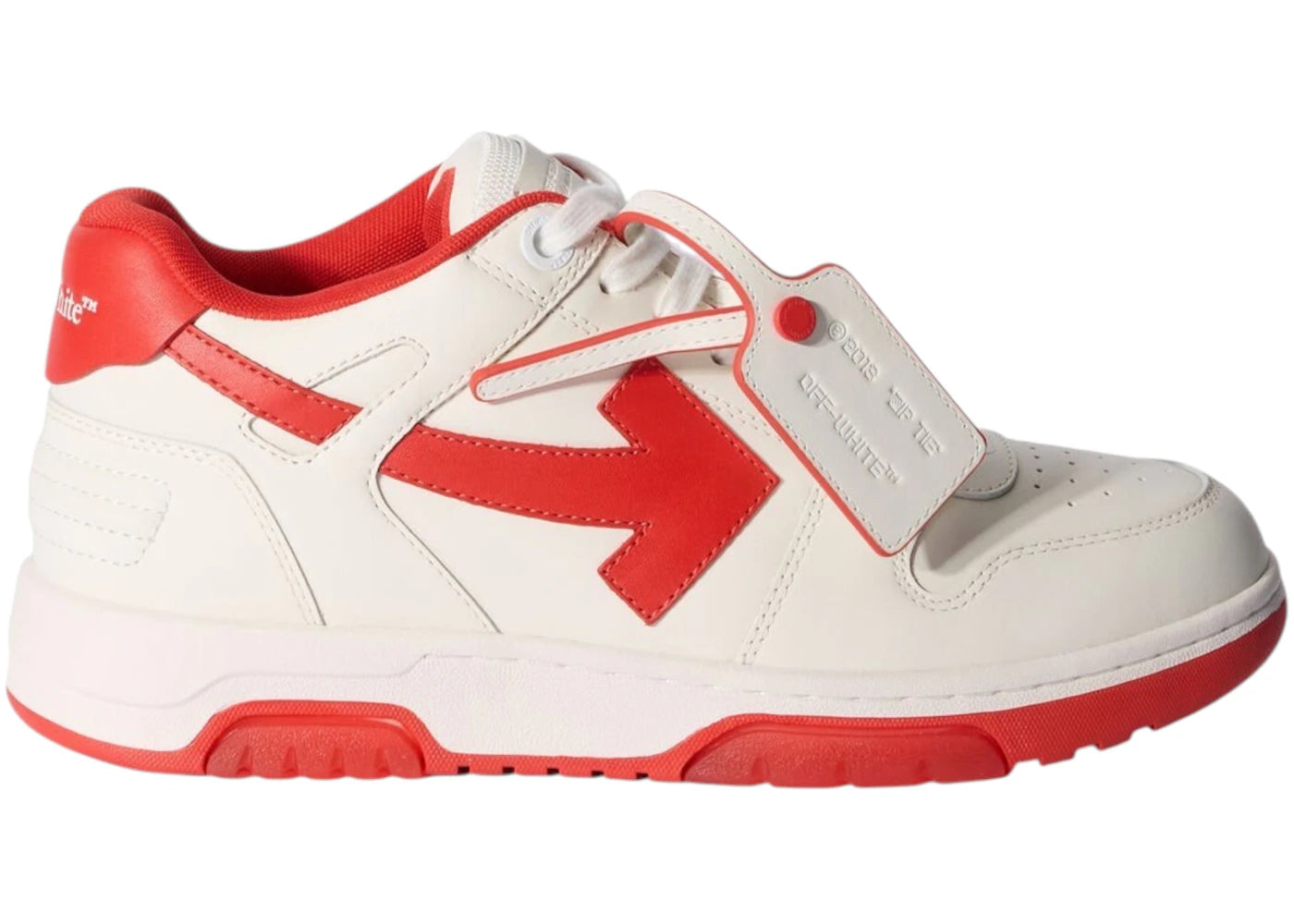 OFF-WHITE Out Of Office OOO Low Tops White Red FW25