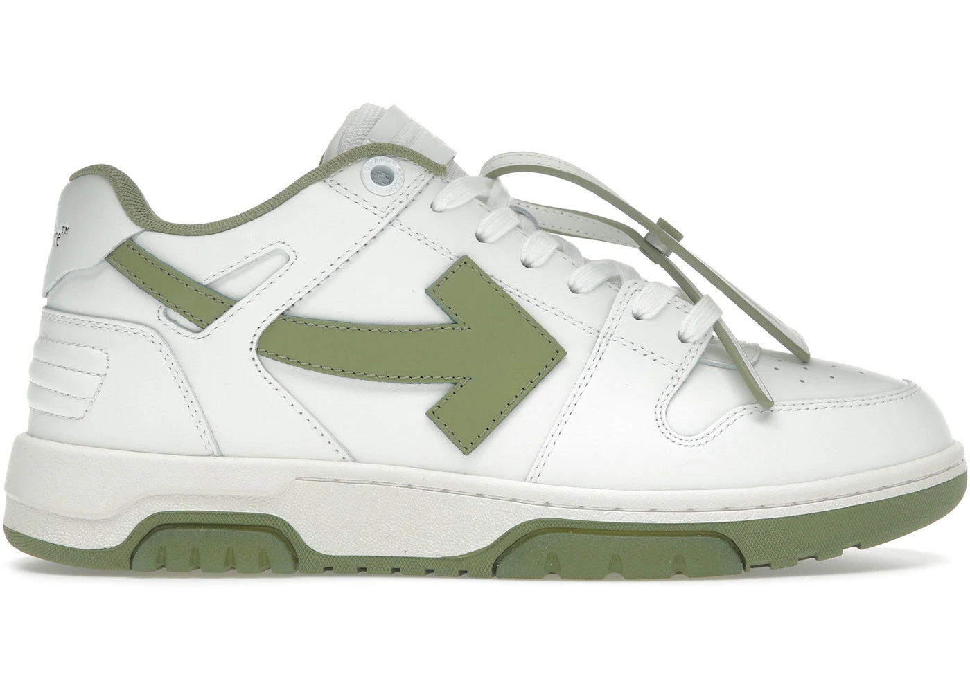 OFF-WHITE Out Of Office OOO Low Tops White Sage