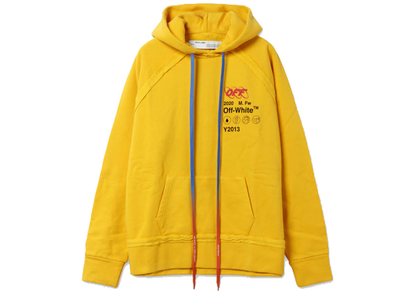 OFF-WHITE Oversized Industrial Y013 Hoodie Yellow/Black