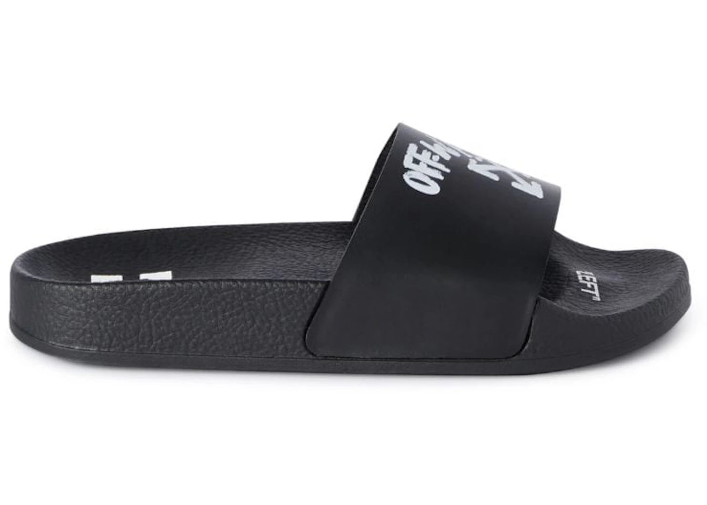 OFF-WHITE Pool Sliders Paint Script Black White (Kids)