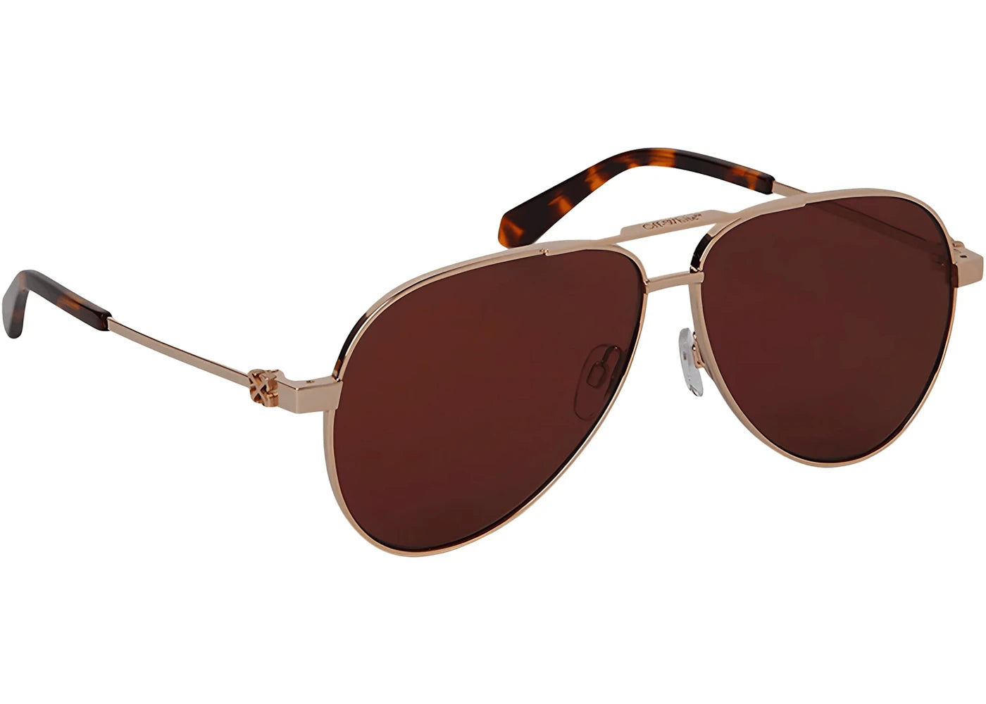 OFF-WHITE Ruston L Sunglasses Gold/Brown/Brown (OERI122S24MET0017664-FR)