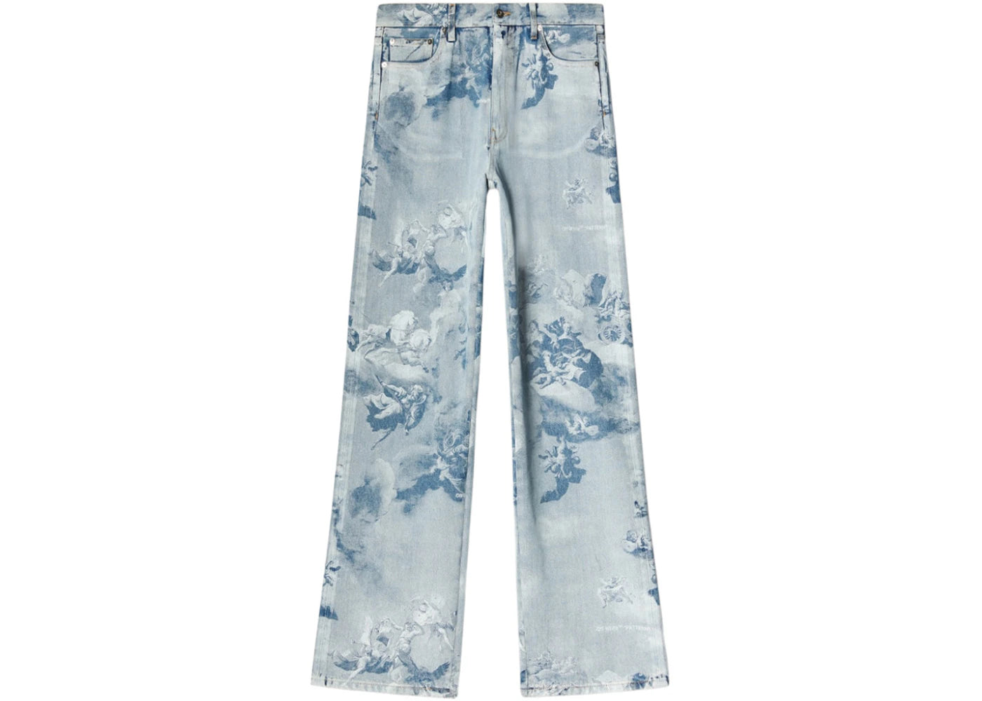 OFF-WHITE Skate All-Over Graphic Denim Straight Leg Jeans Blue