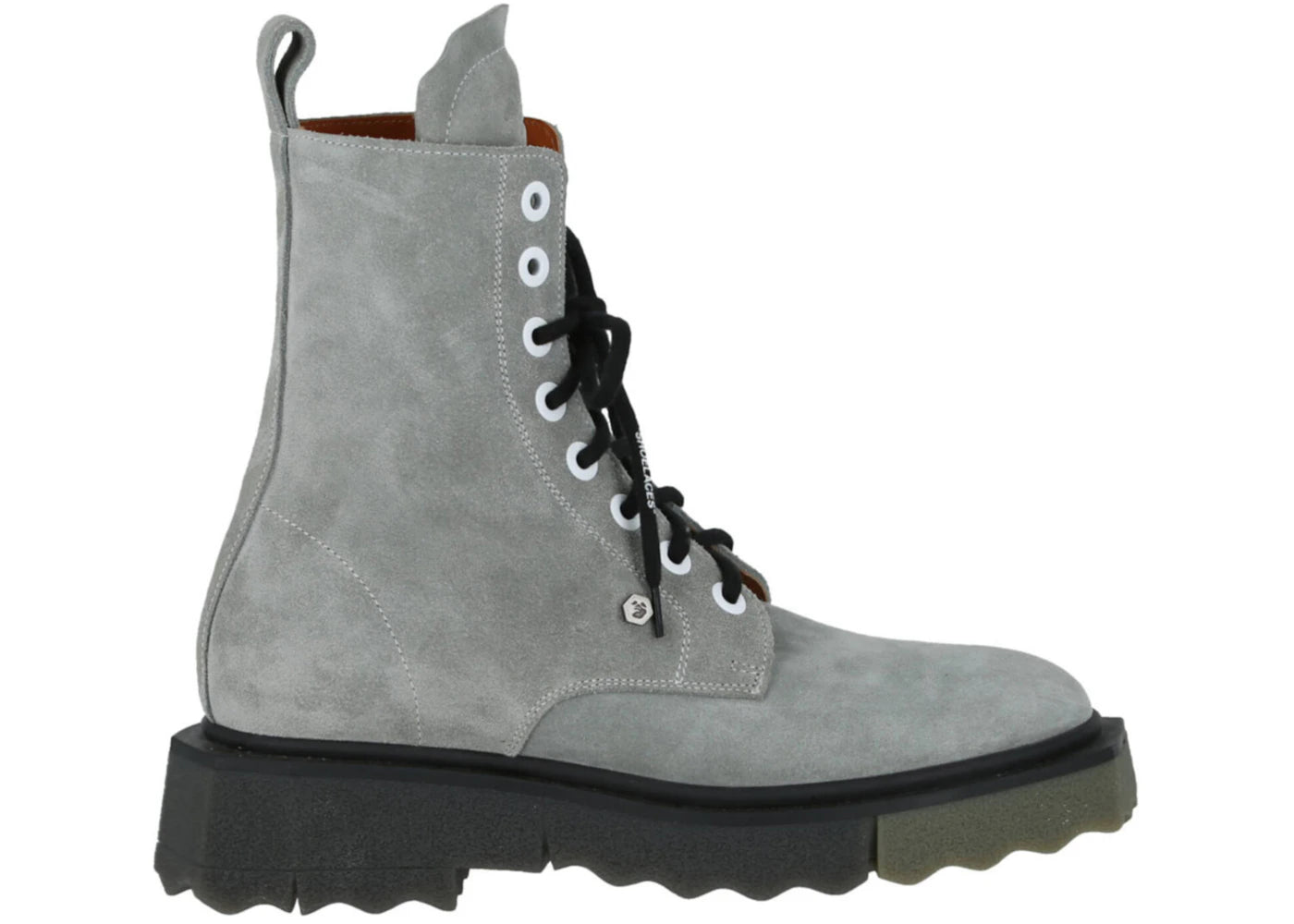 OFF-WHITE Spongesole Leather Ankle Boot Sand Black