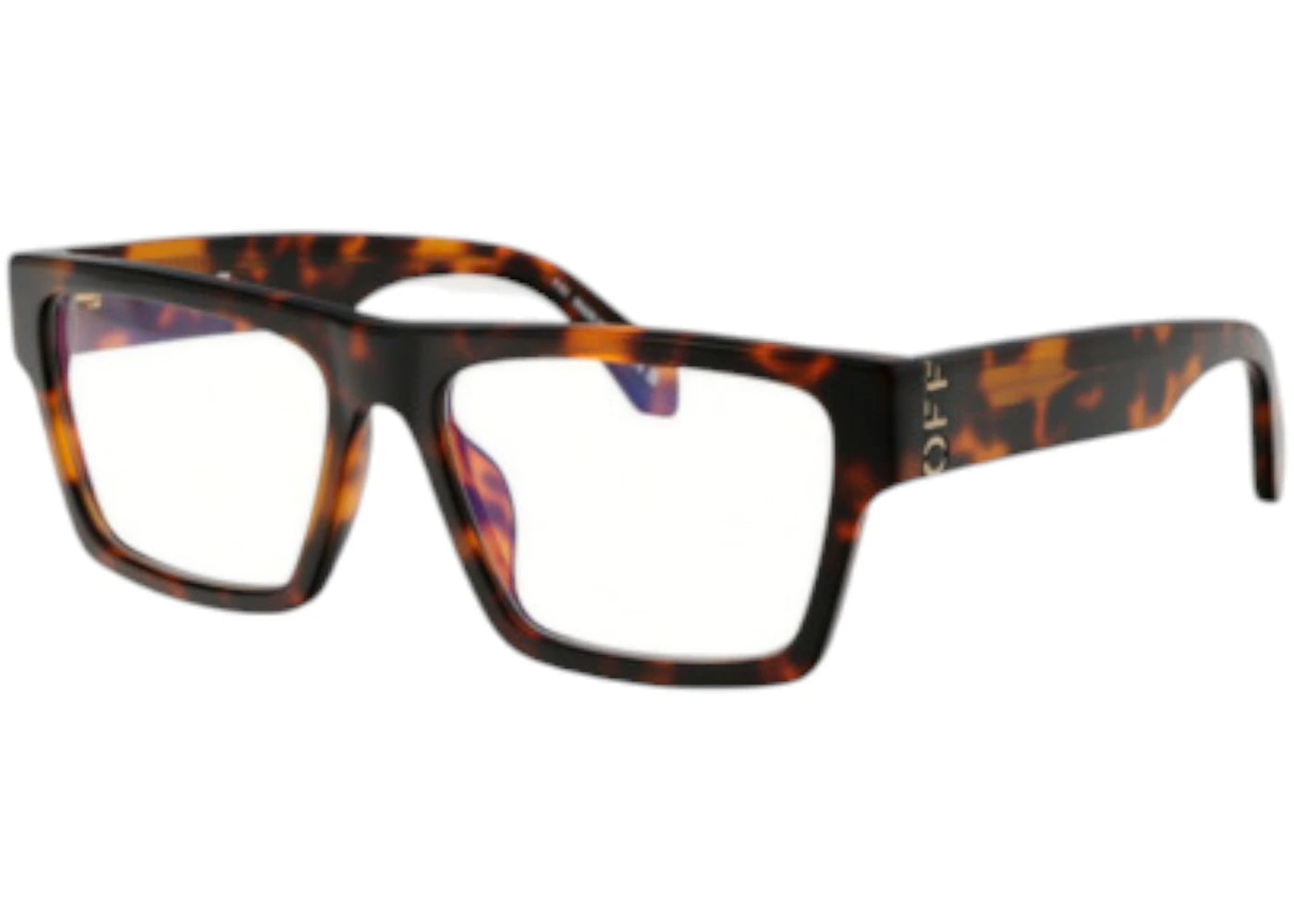 OFF-WHITE Style 46 Eyeglasses Havana Blue Light Block (OERJ046F23PLA0016000-FR)