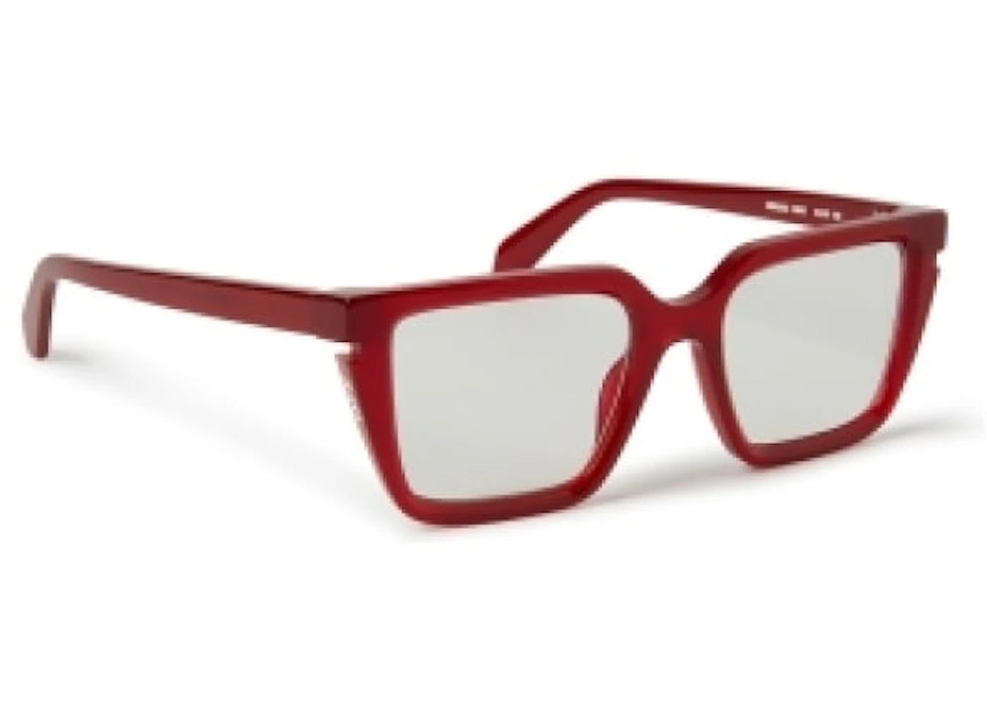 OFF-WHITE Style 52 Eyeglasses Burgundy/Clear Lens (OERJ052S24PLA0012800-FR)