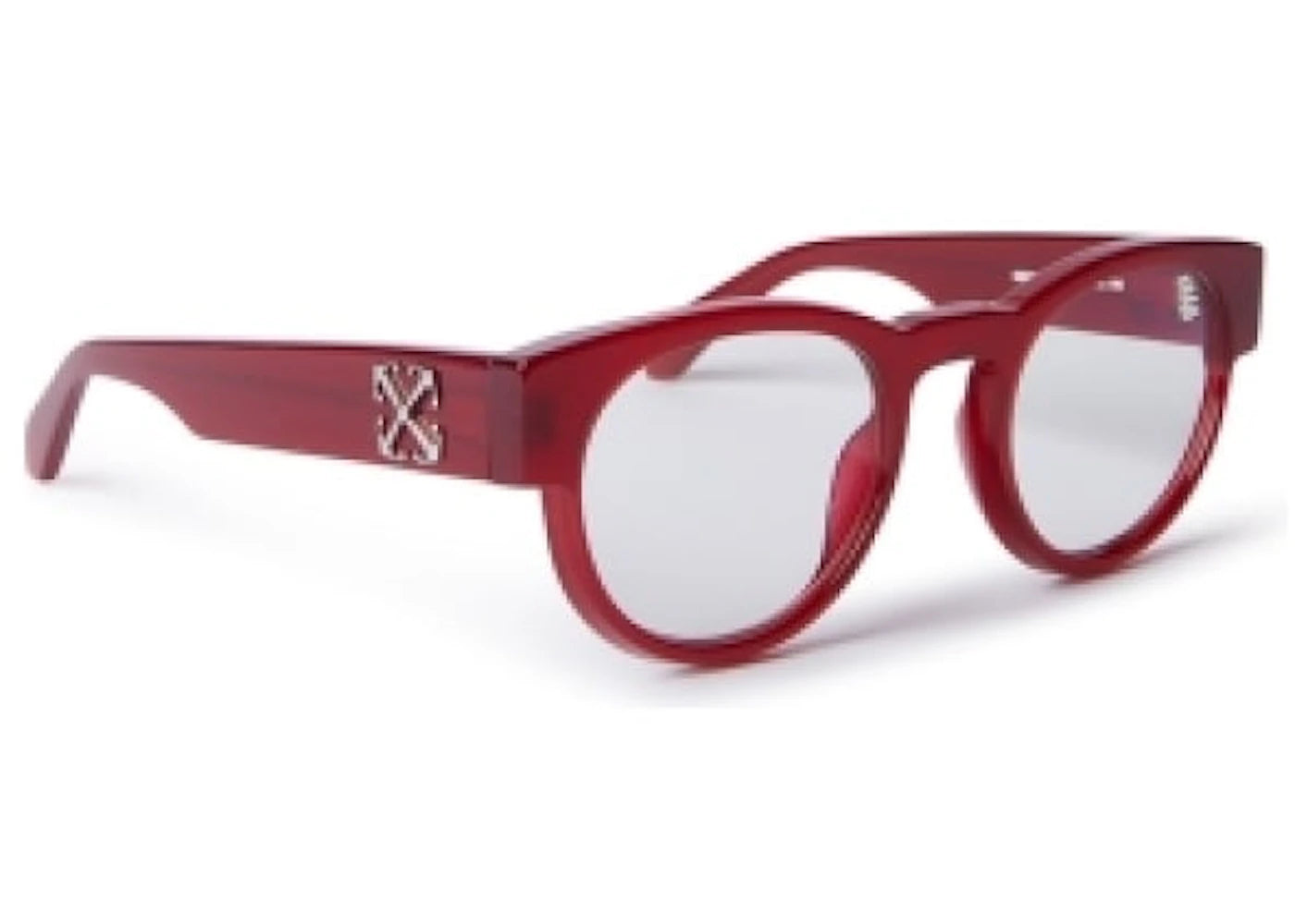 OFF-WHITE Style 58 Eyeglasses Burgundy/Clear Lens (OERJ058S24PLA0012800-FR)