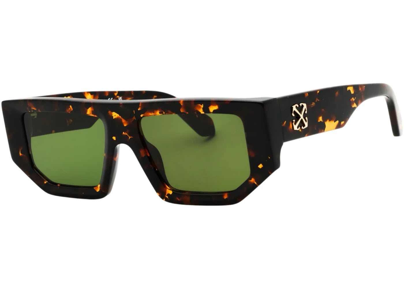 OFF-WHITE Vancouver Sunglasses Havana Green (OERI13FC99PLA0016055)