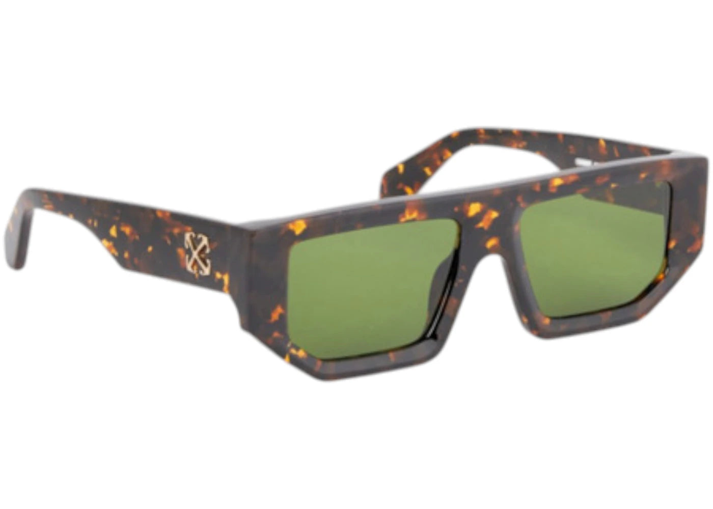 OFF-WHITE Vancouver Sunglasses Havana Green (OERI13FF24PLA0016055-FR)