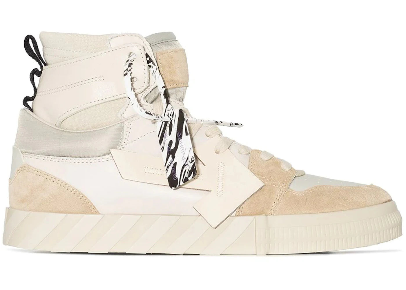 OFF-WHITE Vulc High Top White Beige Suede