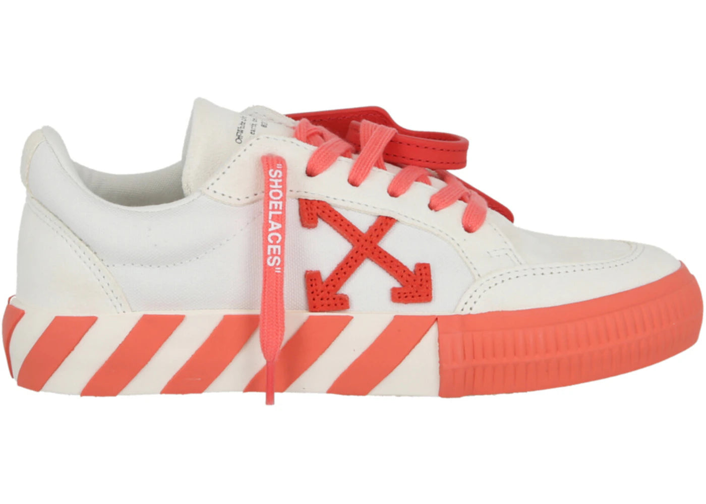 OFF-WHITE Vulcanized Canvas Low-Top Sneaker Coral White (Women's)