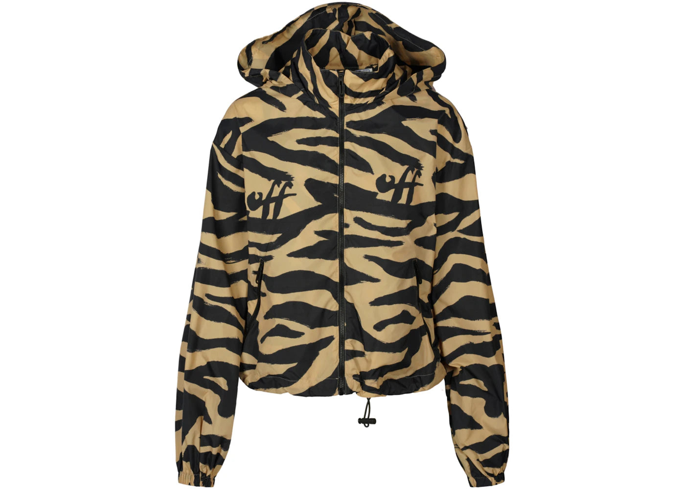 OFF-WHITE Zebra-Print Hooded Jacket Multi