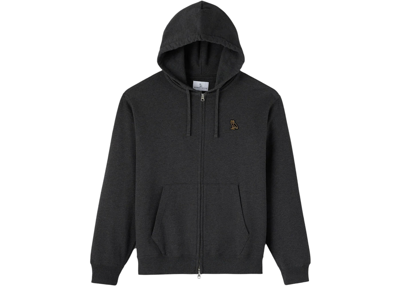 OVO Classic Full-Zip Hoodie Heather Charcoal
