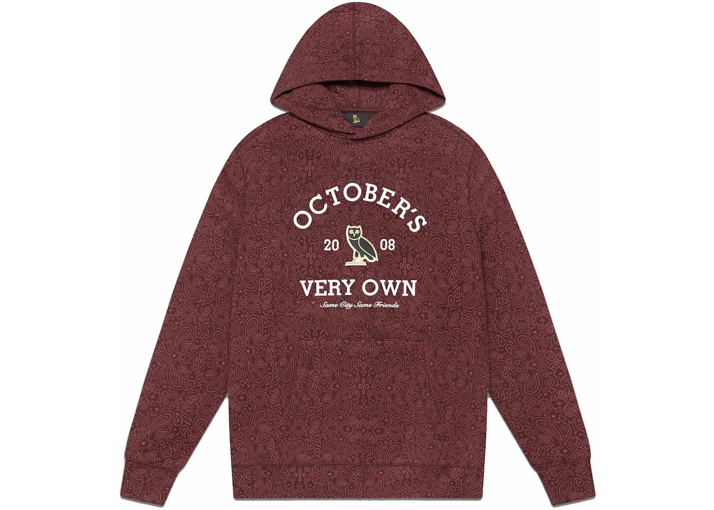OVO Collegiate Hoodie (FW22) Merlot/Paisley