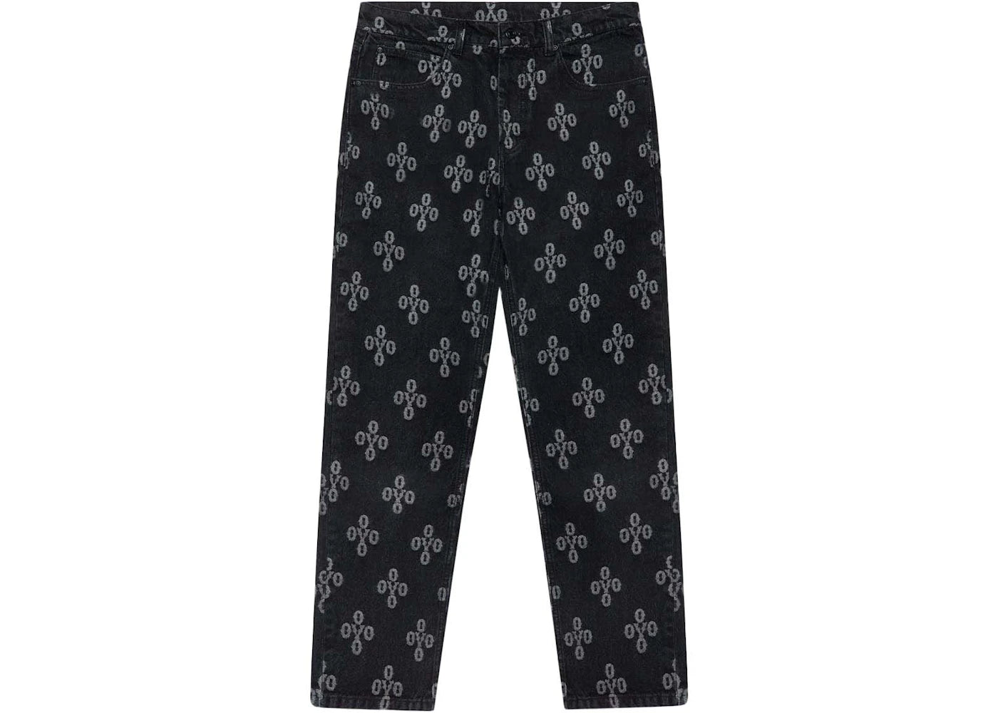 OVO Monogram Relaxed Fit Denim Washed Black/White