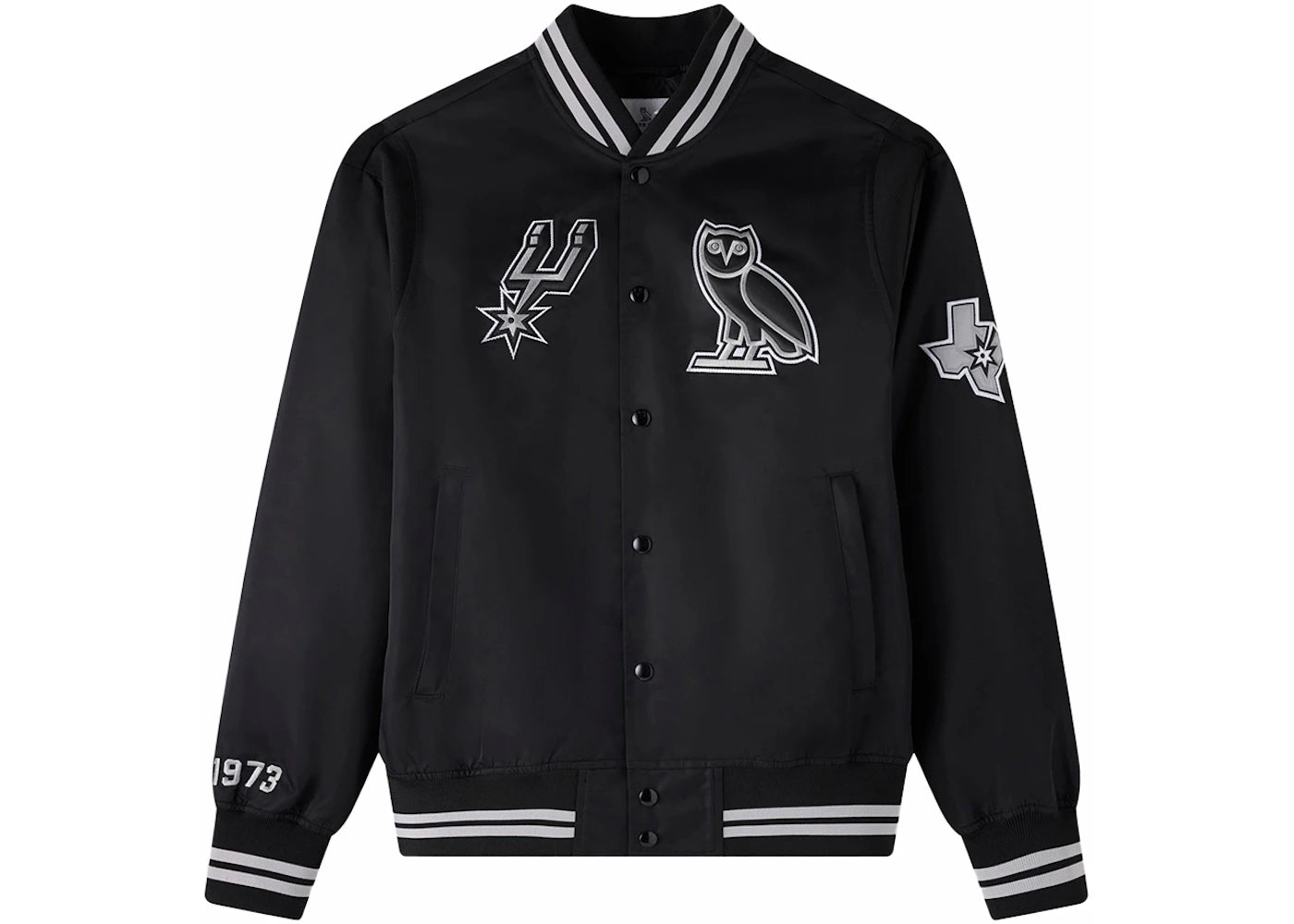 OVO x NBA San Antonio Spurs Varsity Jacket Black